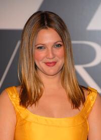 Drew Barrymore at the presentation as the newest face of CoverGirl Cosmetics.