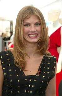 Angela Lindvall at the Red Dress Project during the Mercedes-Benz Fashion Week.
