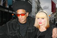 Don Letts and Princess Charlotte at the Paul Simonon: New Paintings - private view.