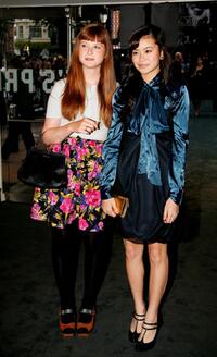Bonnie Wright and Katie Leung at the UK premiere of "The Bourne Ultimatum."