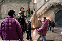 K.C. Hodenfield, Ben Barnes and Andrew Adamson on the set of "The Chronicles of Narnia: Prince Caspian."