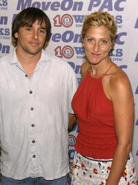 Richard Linklater and actress Edie Falco at the "10 Weeks: Don't Get Mad, Get Even" gala.