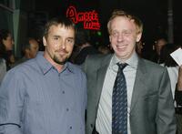 Richard Linklater and Mike White at the premiere of "School of Rock."