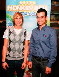 Cody Linley and Derrek Peel at the SEGA Launch of "Super Monkey Ball Step & Roll" for The Wii.
