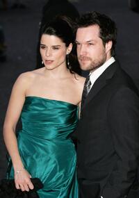 Neve Campbell and John Light at the Laurence Olivier Awards.