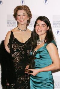 Maureen Lipman and Es Devlin at the Laurence Olivier Awards.