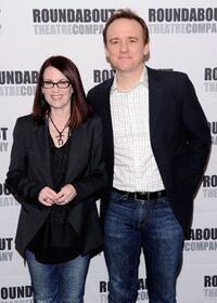Megan Mullally and David Wilson Barnes at the "Lips Together, Teeth Apart" cast meet and greet.