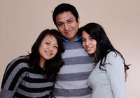 Fenessa Pineda, Omar Leyva and Venecia Troncoso at the portrait session of "Mosquita Y Mari" during the 2012 Sundance Film Festival.