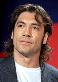 Javier Bardem at a press conference in Cannes, France. 