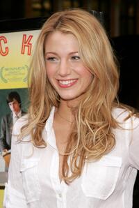 Blake Lively and Ed Westwick at the premiere of "Rocket Science."