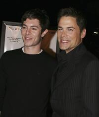 Rob Lowe and Adam Brody at the Premiere of "Thank You For Smoking".