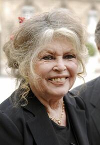 Brigitte Bardot at the Elysee Palace.
