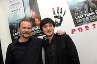 Morgan Spurlock and Lixin Fan at the New York premiere party of "Last Train Home."