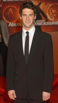 Justin Bartha at the premiere of "National Treasure."