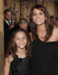 Alexis Llewellyn and Halle Berry at the premiere of "Things We Lost in the Fire."