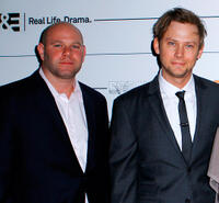 Domenick Lombardozzi and Jimmi Simpson at the New York premiere of "Breakout Kings."