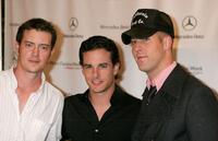 Jason London, Michael Cade and Michael Bellasano at the Mercedes-Benz Fashion Week.