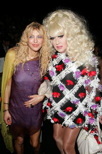 Courtney Love and Lady Bunny at the Mercedes-Benz Fashion Week Spring 2008.