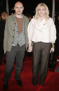 Billy Corgan and Courtney Love at the premiere of "Freedom Writers."