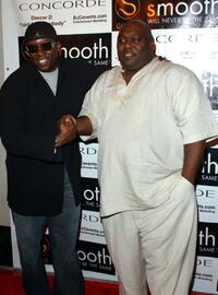 Deezer D and Faizon Love at the private listening party.