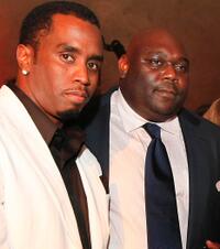Sean Combs and Faizon Love at the after party of the premiere of "Iron Man."