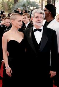George Lucas and Natalie Portman at the 58th International Cannes Film Festival screening of "Star Wars Episode III: Revenge of the Sith".
