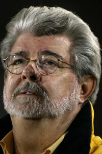 George Lucas at the game between the Oregon Ducks and the USC Trojans.