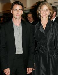 Laurent Lucas and Charlotte Rampling at the 58th International Cannes Film Festival opening night gala.