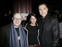 Matt Lucas, Sadie Frost and David Walliams at the after party following the "Little Britain's Big Night" charity gala performance.