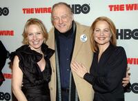 Amy Ryan, John Doman and Deirdre Lovejoy at the premiere of "The Wire."