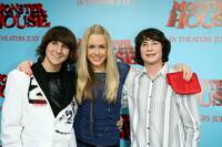 Mitchel Musso, Spencer Locke and Sam Lerner at the premiere of "Monster House."