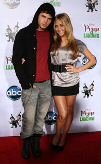Cody Longo and Cassie Scerbo at the California premiere of "Prep & Landing."