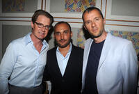 Kyle MacLachlan, director Amir Bar Lev and John Battsek at the after party of the premiere of "The Tilman Story."