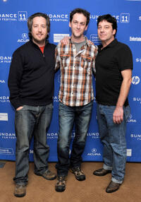 Steve Little, director Todd Rohal and Robert Longstreet at the premiere of "The Catechism Cataclysm" during the 2011 Sundance Film Festival.