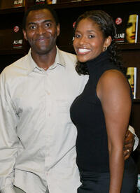 Carl Lumbly and Merrin Dungey at the "Alias Declassified: The Official Companion" book signing event in California.