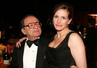 Sidney Lumet and Julia Roberts at the Governors Ball after the 77th Annual Academy Awards at The Highlands.