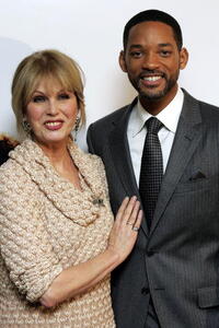 Joanna Lumley and actor Will Smith at the charity lunch in aid of The Prince's Trust.