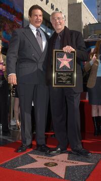 Peter Lupus and Martin Landau at the Hollywood Walk of Fame.
