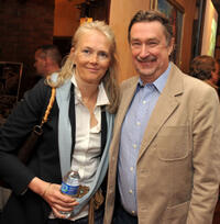 Jenny Maguire and Chief Creative Officer of Tribeca Enterprises Geoffrey Gilmore at the Juror Welcome Lunch during the 2011 Tribeca Film Festival.