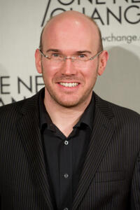 Alex MacQueen at the One New Change Rooftop Terrace party in London.