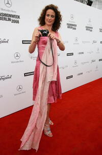 Andie MacDowell at the Rudolf Dassler by Puma fashion show during the Mercedes-Benz Fashion Week Berlin Spring/Summer 2008.