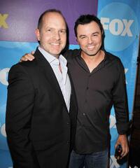 Mike Henry and Seth MacFarlane at the premiere party of "The Cleveland Show."