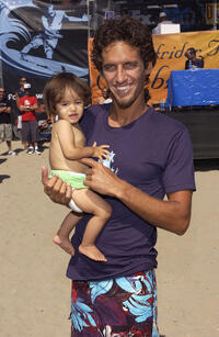 Macy and Rob Machado at the Surfrider Celebrity Surf Jam in California.