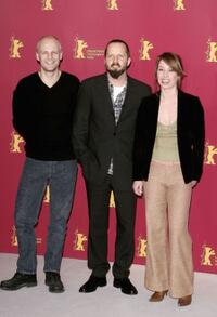 Troels Lyby, director Jacob Thuesen and Sofie Grabol at the photocall of "Anklaget" during the 55th Annual Berlinale International Film Festival.