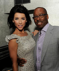 Jacqueline MacInnes-Wood and Courtney B. Vance at the after party of California premiere of "Final Destination 5."