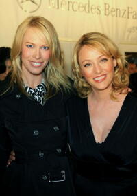 Virginia Madsen and Lesa Amoore at the Mercedes Benz Fashion Week held at Smashbox Studios.
