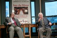 Norman Mailer and Lawrence Schiller at a bookstore appearance to discuss the new book "Into The Mirror: The Life Of Master Spy Robert P. Hanssen".