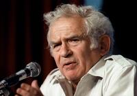 Norman Mailer at a press conference as member of the jury of the 40th Cannes film festival.