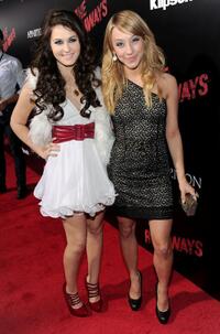 Scout-Taylor Compton and Stella Maeve at the premiere of "The Runaways."
