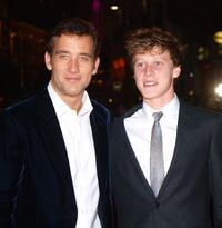 Clive Owen and George MacKay at the premiere of "The Boys Are Back."